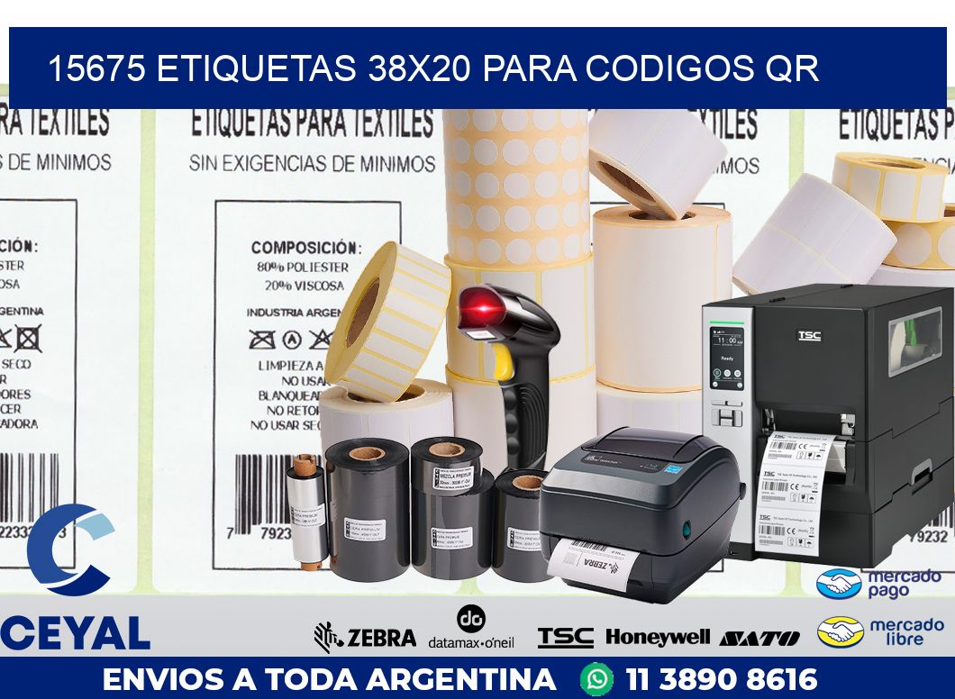 15675 ETIQUETAS 38X20 PARA CODIGOS QR