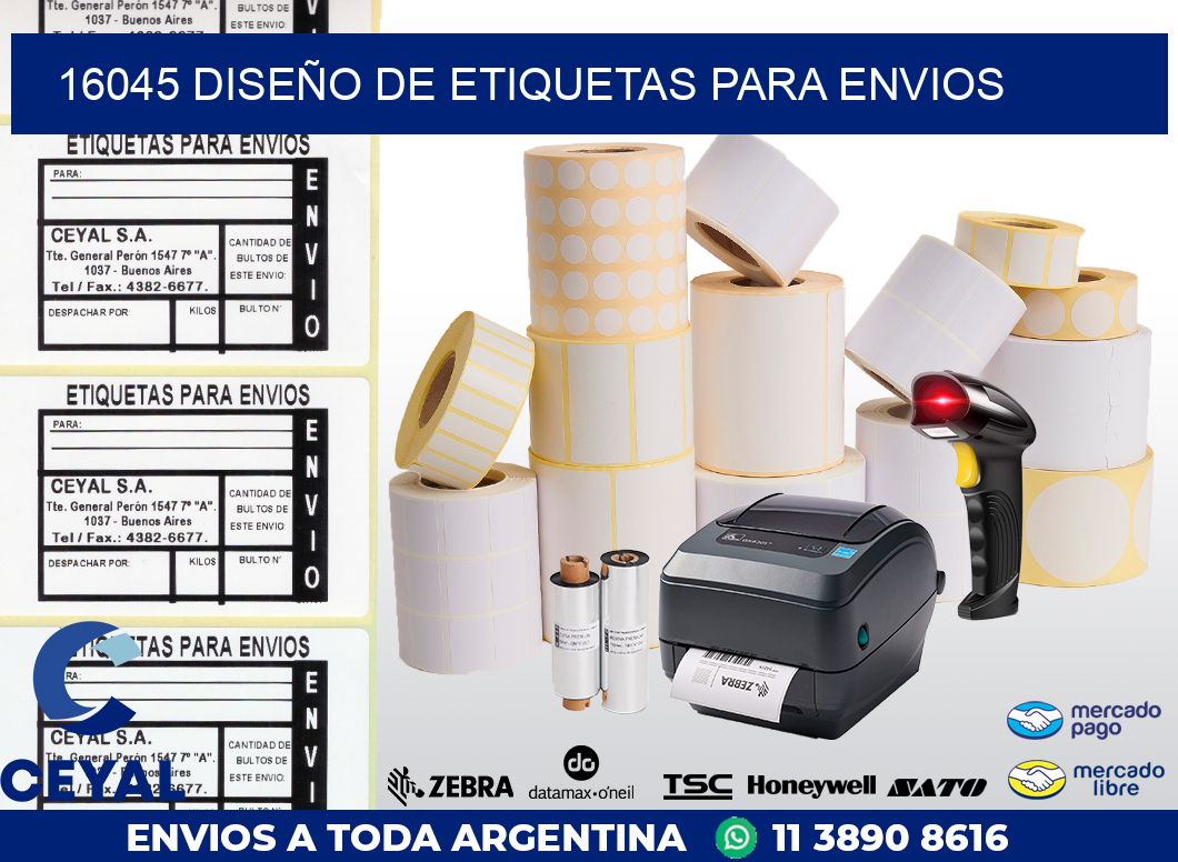 16045 DISEÑO DE ETIQUETAS PARA ENVIOS