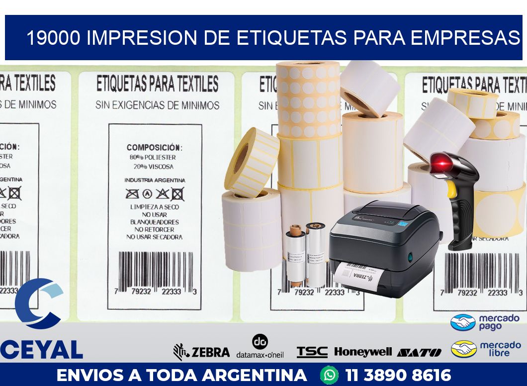 19000 IMPRESION DE ETIQUETAS PARA EMPRESAS