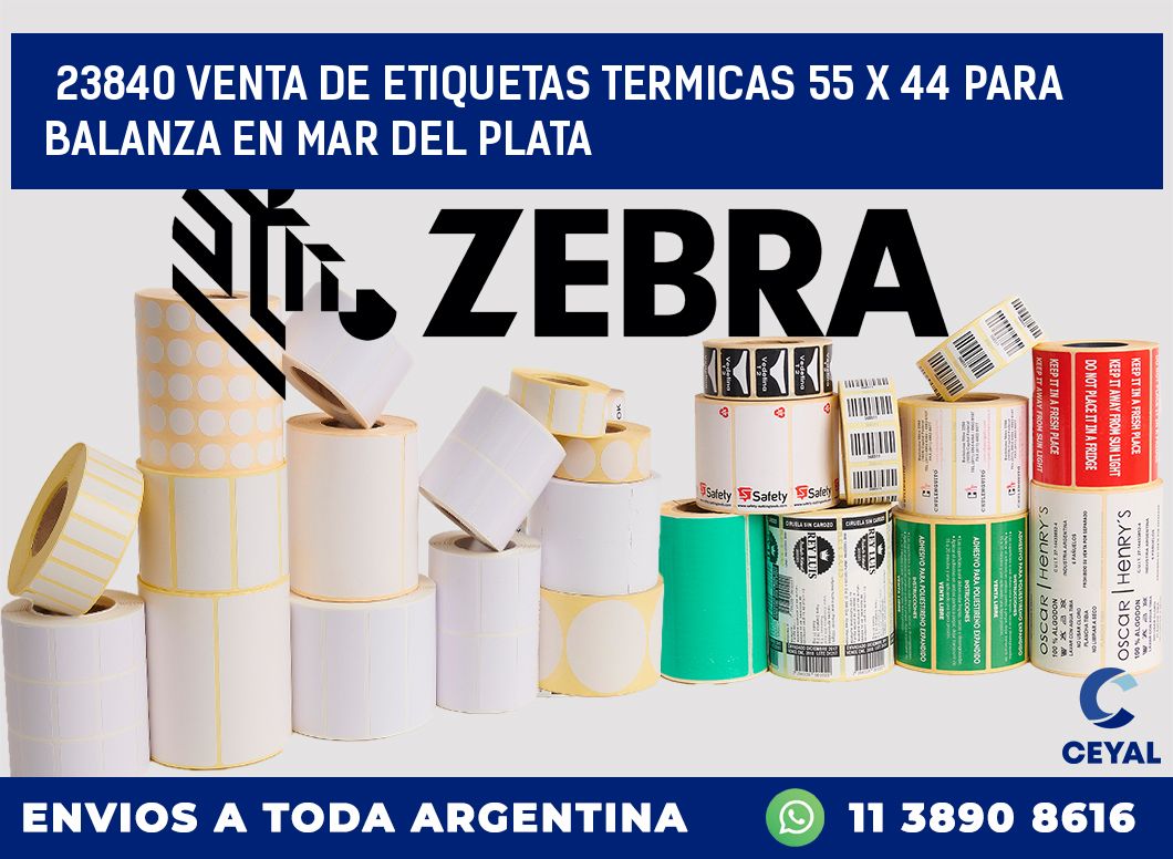23840 VENTA DE ETIQUETAS TERMICAS 55 X 44 PARA BALANZA EN MAR DEL PLATA