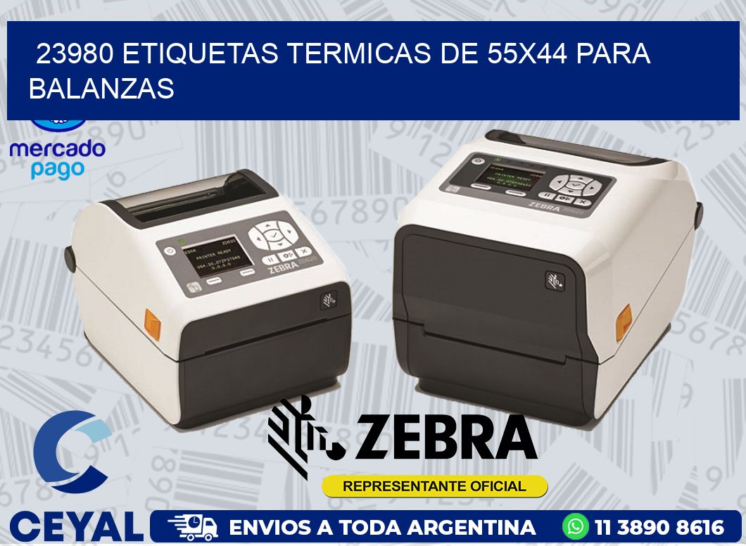 23980 ETIQUETAS TERMICAS DE 55X44 PARA BALANZAS
