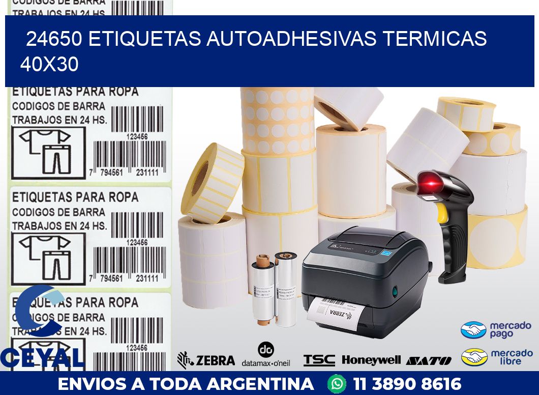 24650 ETIQUETAS AUTOADHESIVAS TERMICAS 40X30