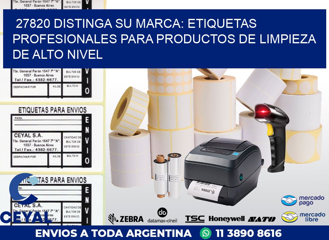 27820 DISTINGA SU MARCA: ETIQUETAS PROFESIONALES PARA PRODUCTOS DE LIMPIEZA DE ALTO NIVEL