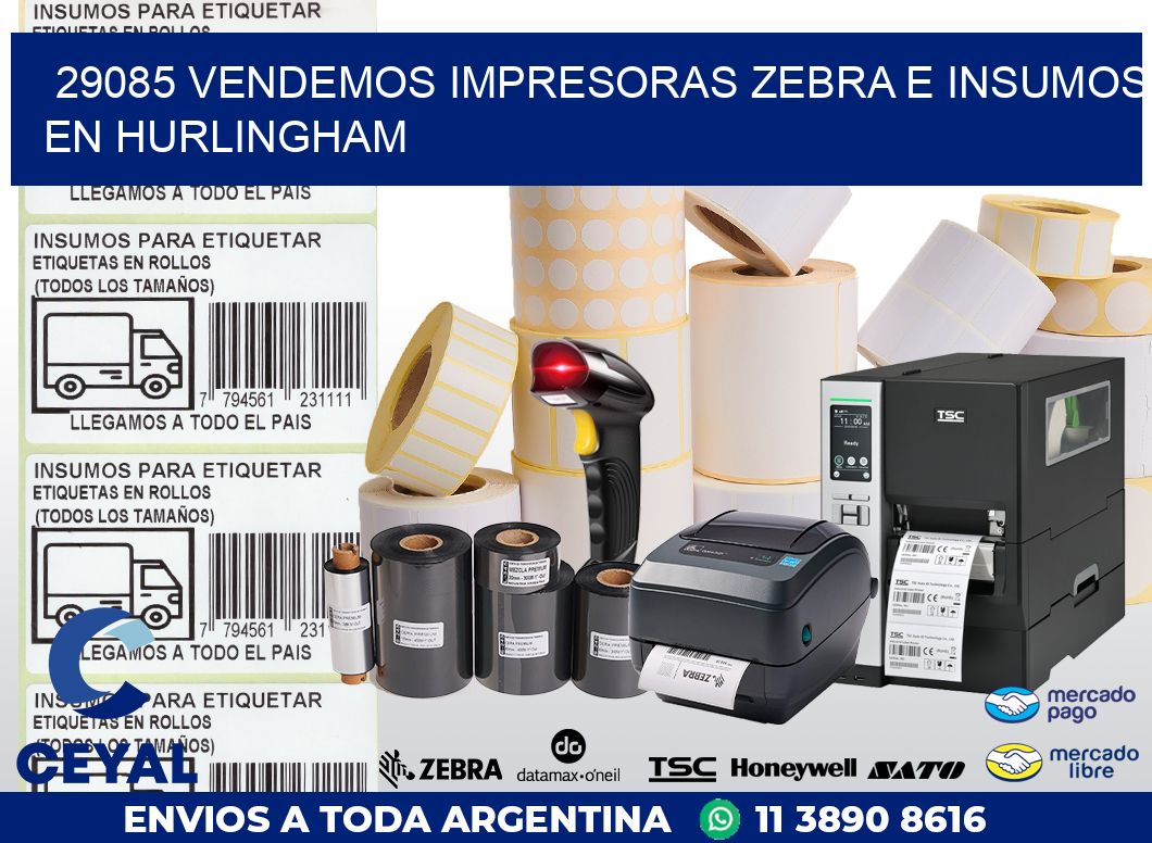 29085 VENDEMOS IMPRESORAS ZEBRA E INSUMOS EN HURLINGHAM