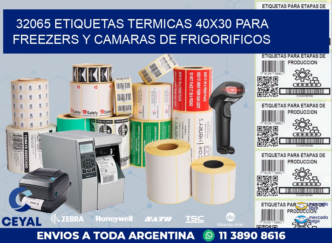 32065 ETIQUETAS TERMICAS 40X30 PARA FREEZERS Y CAMARAS DE FRIGORIFICOS