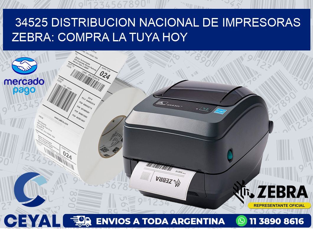 34525 DISTRIBUCION NACIONAL DE IMPRESORAS ZEBRA: COMPRA LA TUYA HOY