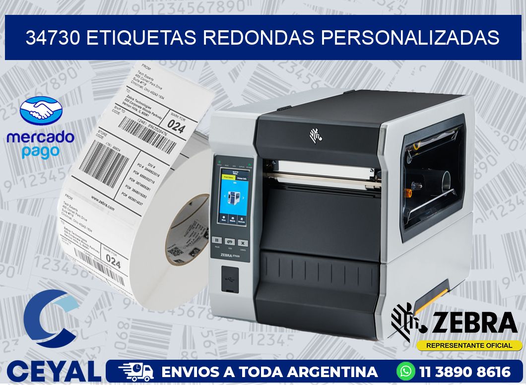 34730 ETIQUETAS REDONDAS PERSONALIZADAS