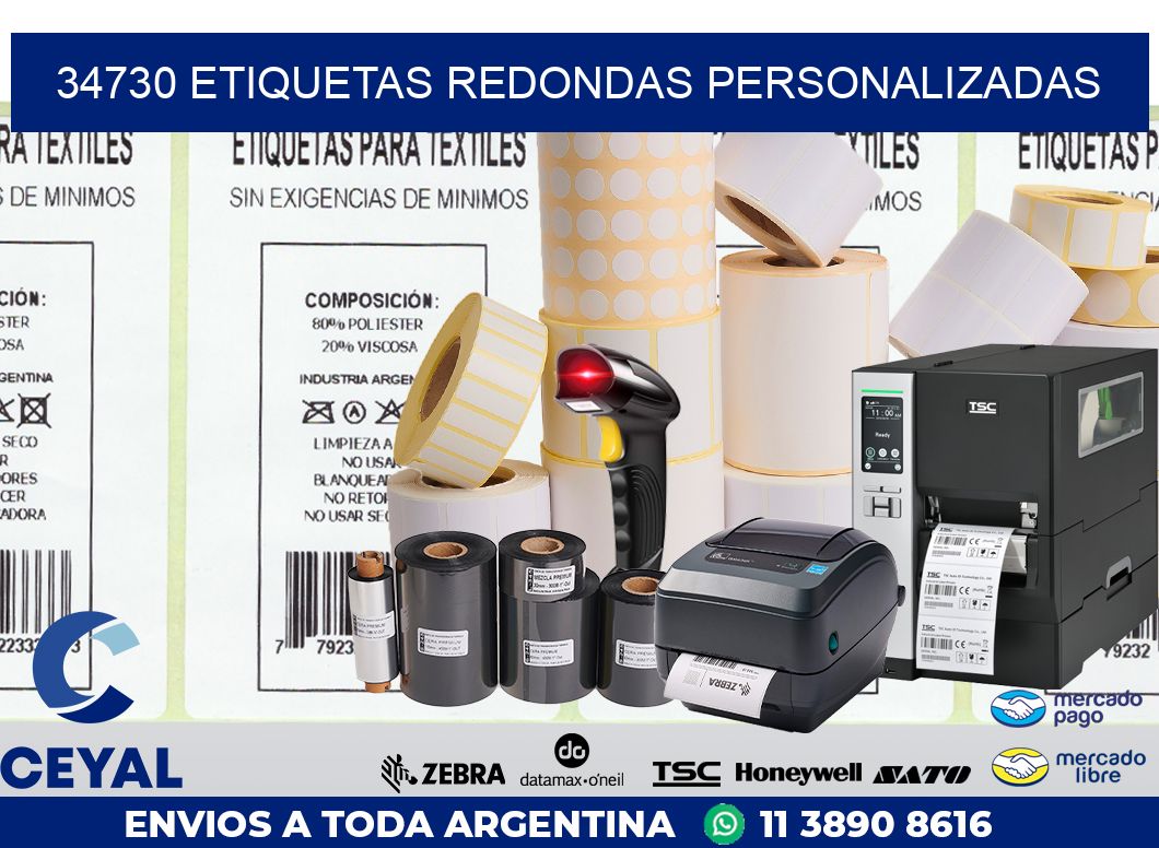 34730 ETIQUETAS REDONDAS PERSONALIZADAS