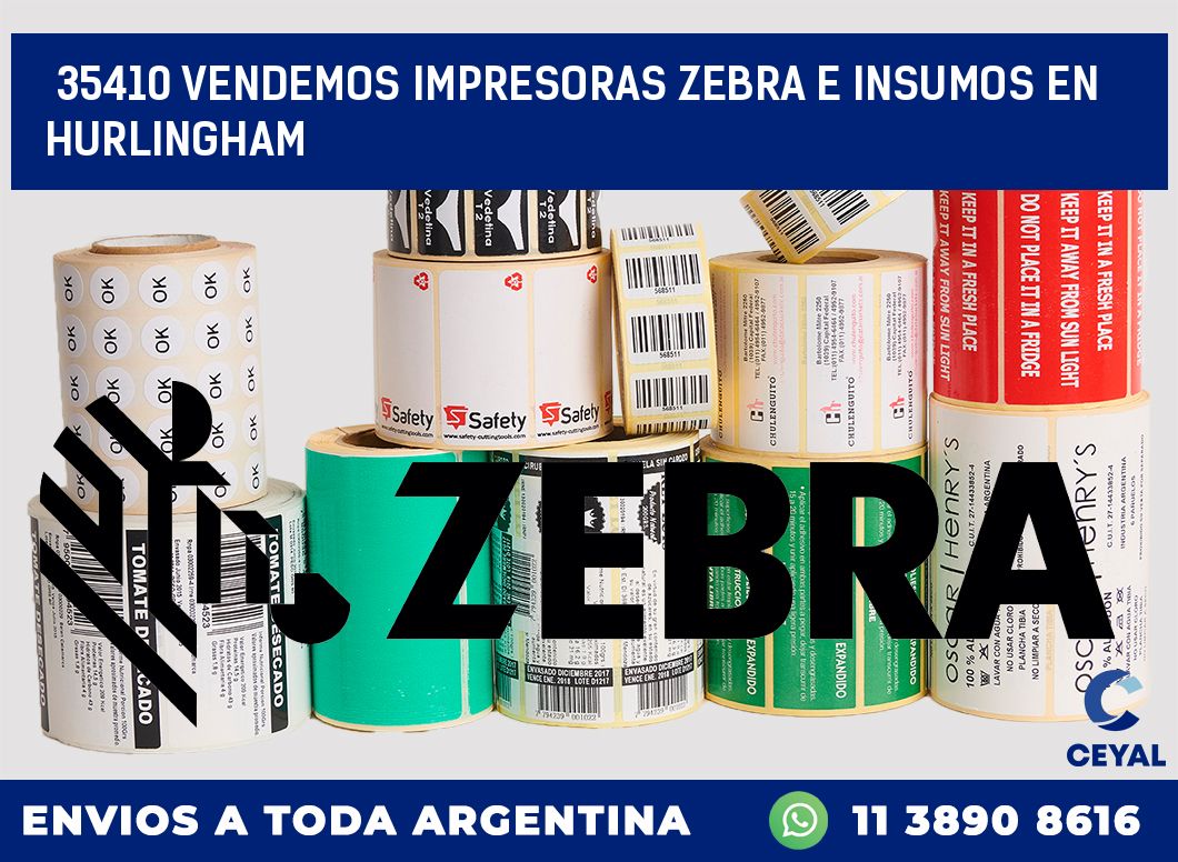 35410 VENDEMOS IMPRESORAS ZEBRA E INSUMOS EN HURLINGHAM
