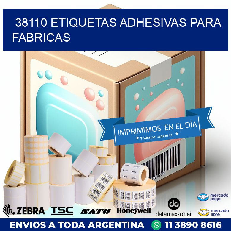 38110 ETIQUETAS ADHESIVAS PARA FABRICAS