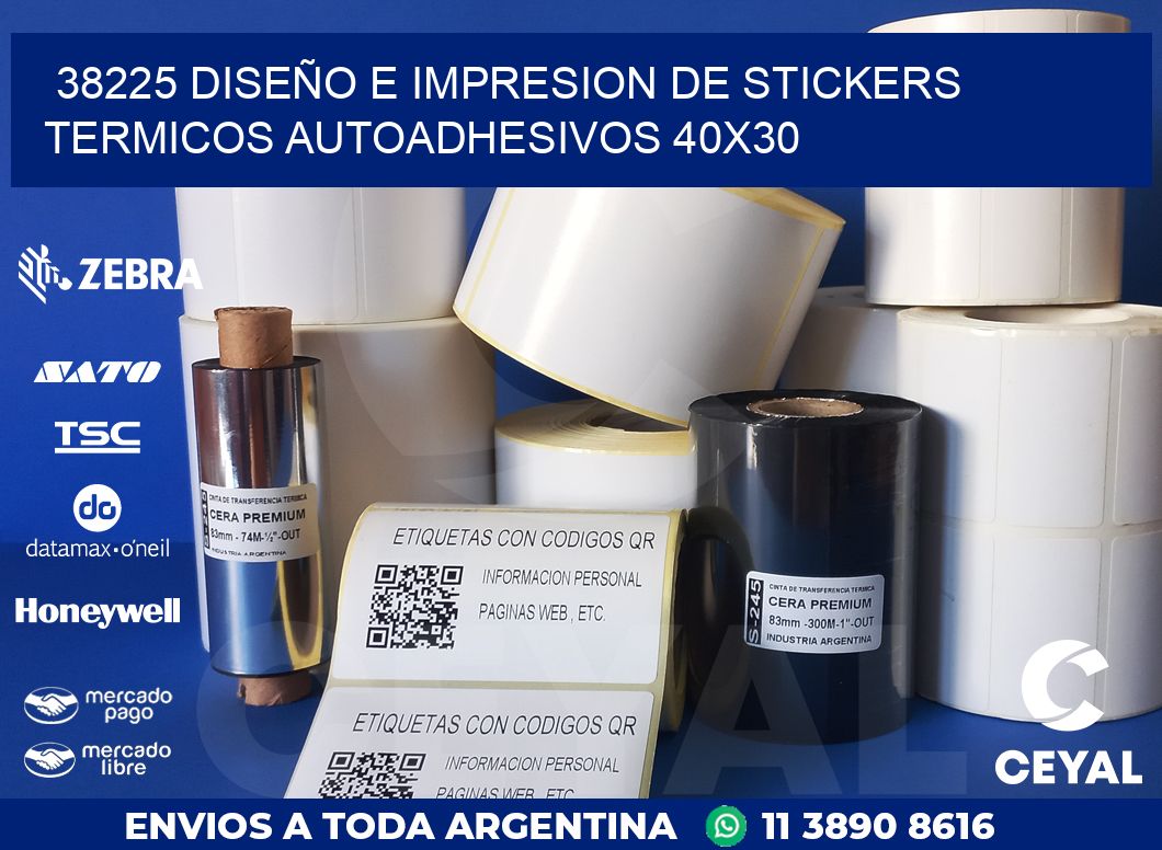 38225 DISEÑO E IMPRESION DE STICKERS TERMICOS AUTOADHESIVOS 40X30