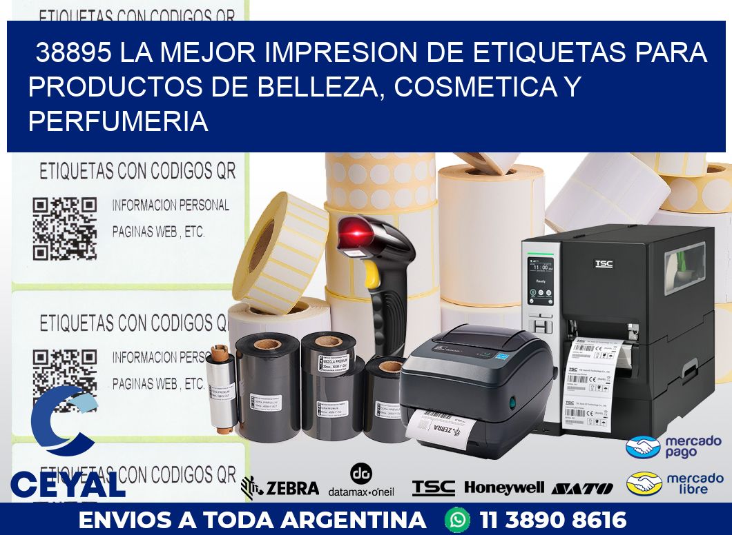 38895 LA MEJOR IMPRESION DE ETIQUETAS PARA PRODUCTOS DE BELLEZA, COSMETICA Y PERFUMERIA