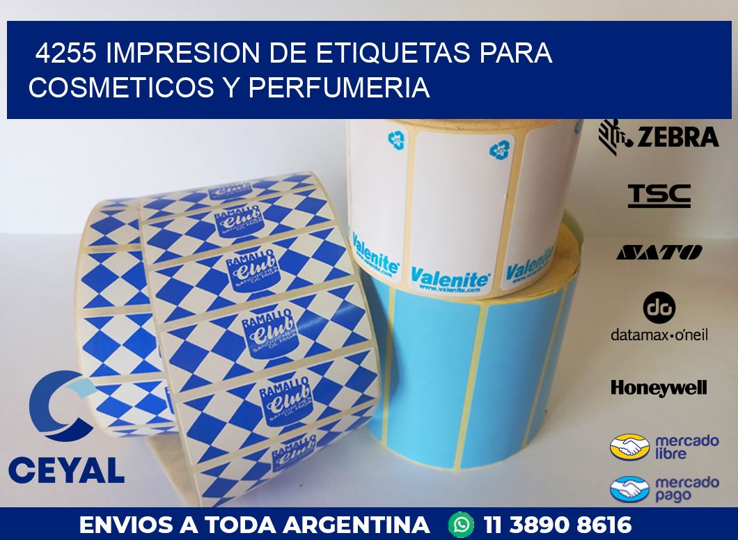4255 IMPRESION DE ETIQUETAS PARA COSMETICOS Y PERFUMERIA