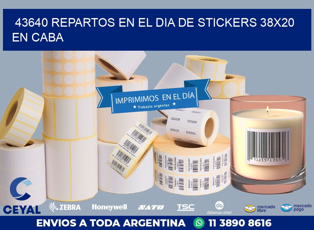 43640 REPARTOS EN EL DIA DE STICKERS 38X20 EN CABA