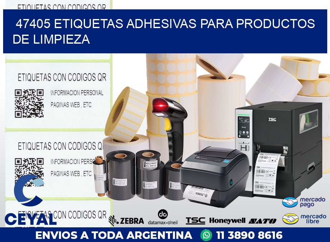 47405 ETIQUETAS ADHESIVAS PARA PRODUCTOS DE LIMPIEZA