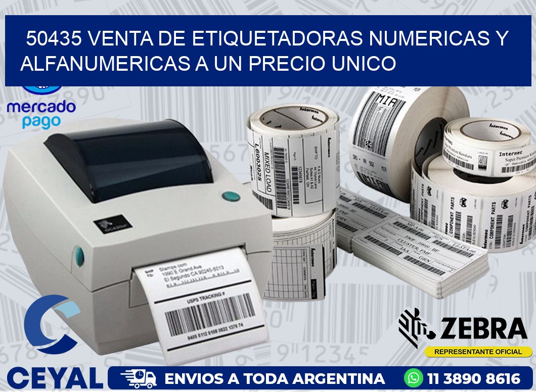 50435 VENTA DE ETIQUETADORAS NUMERICAS Y ALFANUMERICAS A UN PRECIO UNICO