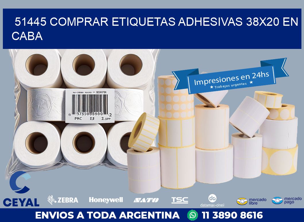 51445 COMPRAR ETIQUETAS ADHESIVAS 38X20 EN CABA