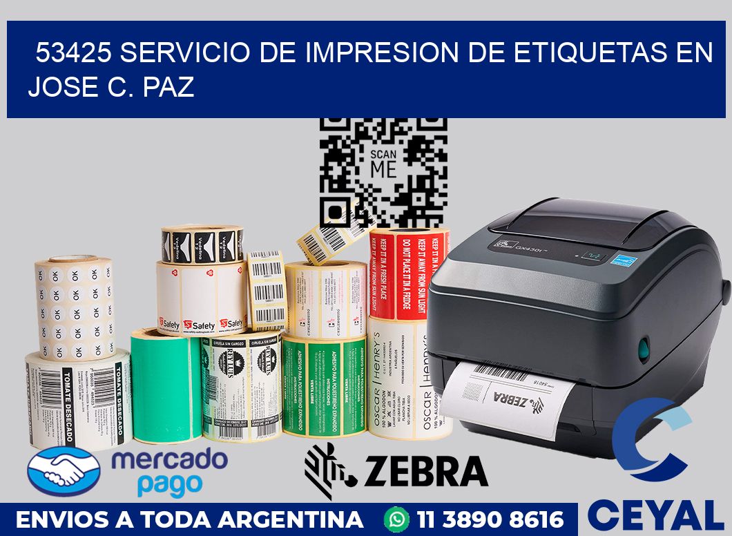 53425 SERVICIO DE IMPRESION DE ETIQUETAS EN JOSE C. PAZ