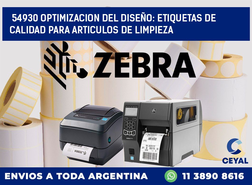 54930 OPTIMIZACION DEL DISEÑO: ETIQUETAS DE CALIDAD PARA ARTICULOS DE LIMPIEZA