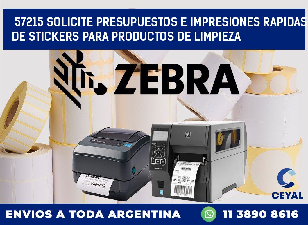 57215 SOLICITE PRESUPUESTOS E IMPRESIONES RAPIDAS DE STICKERS PARA PRODUCTOS DE LIMPIEZA