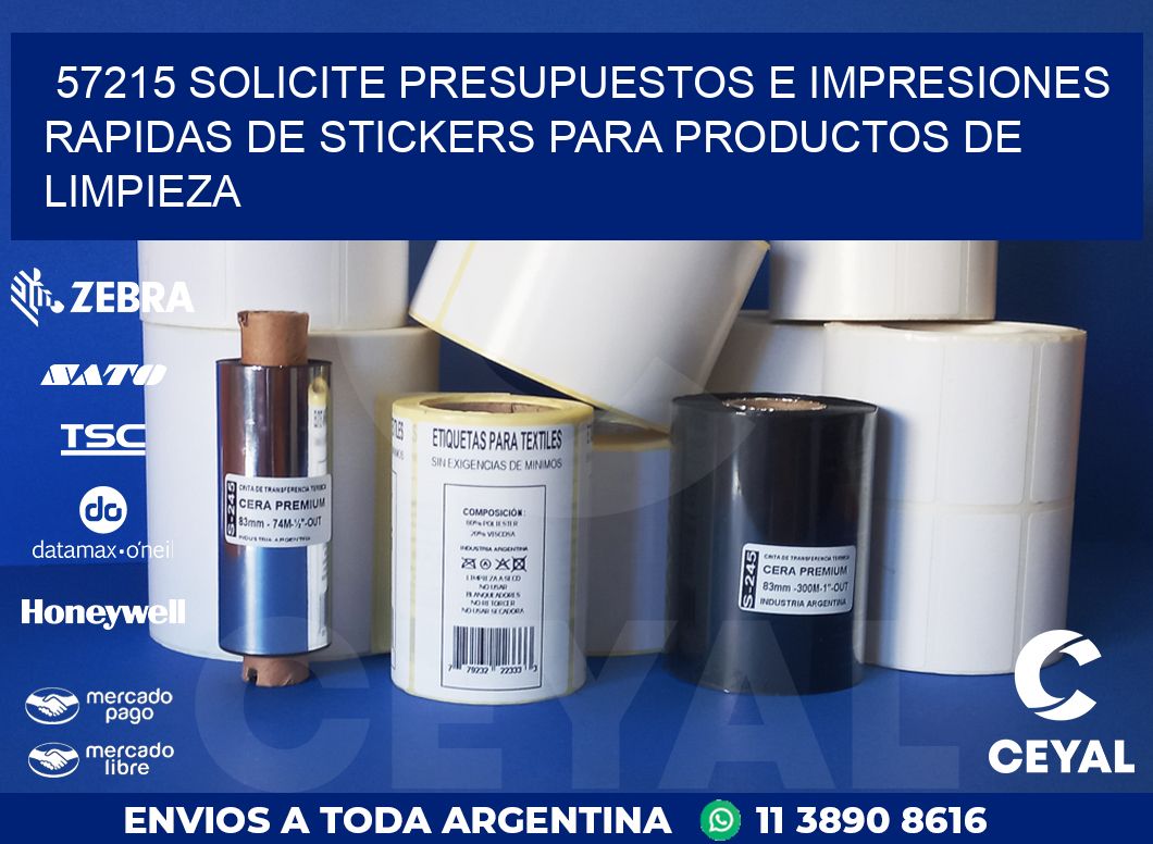 57215 SOLICITE PRESUPUESTOS E IMPRESIONES RAPIDAS DE STICKERS PARA PRODUCTOS DE LIMPIEZA