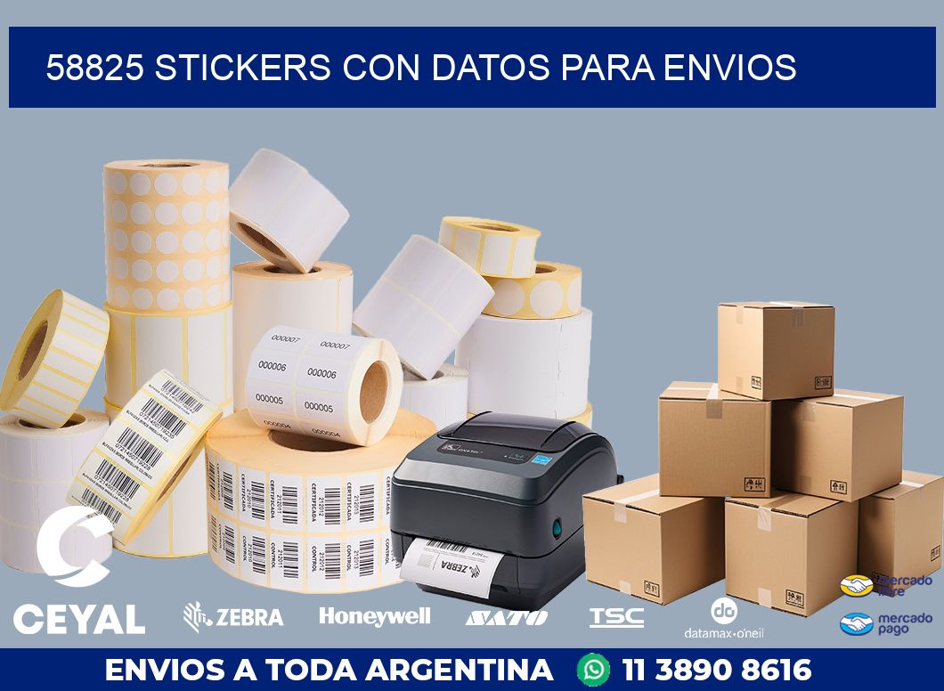 58825 STICKERS CON DATOS PARA ENVIOS
