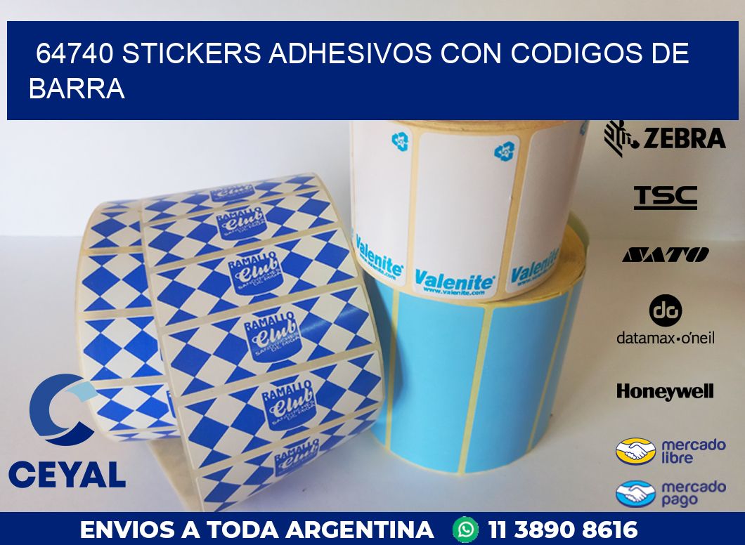 64740 STICKERS ADHESIVOS CON CODIGOS DE BARRA