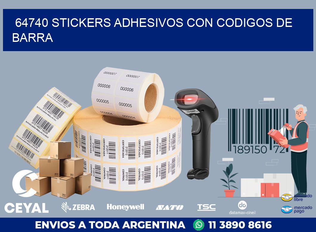 64740 STICKERS ADHESIVOS CON CODIGOS DE BARRA