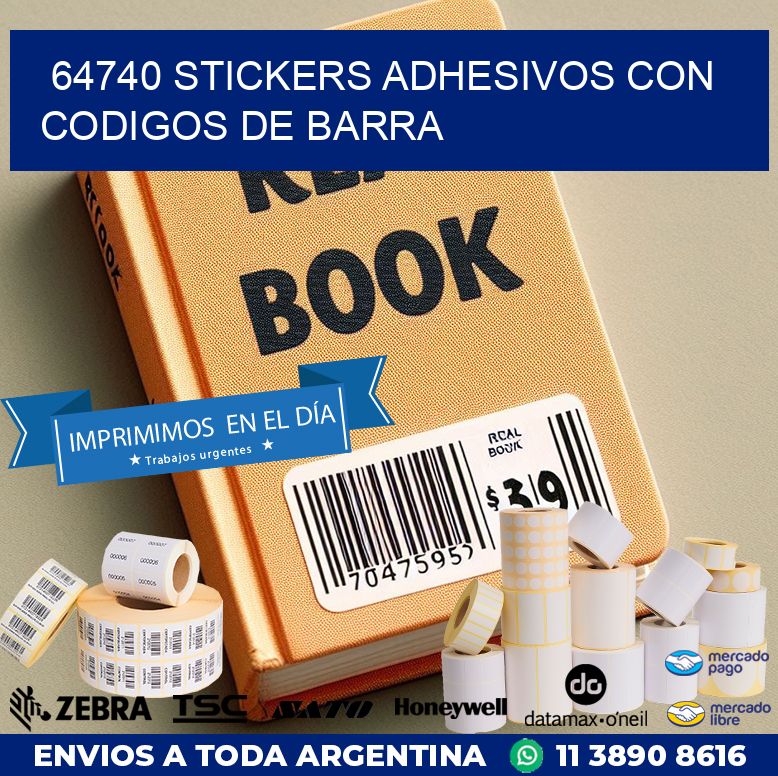 64740 STICKERS ADHESIVOS CON CODIGOS DE BARRA