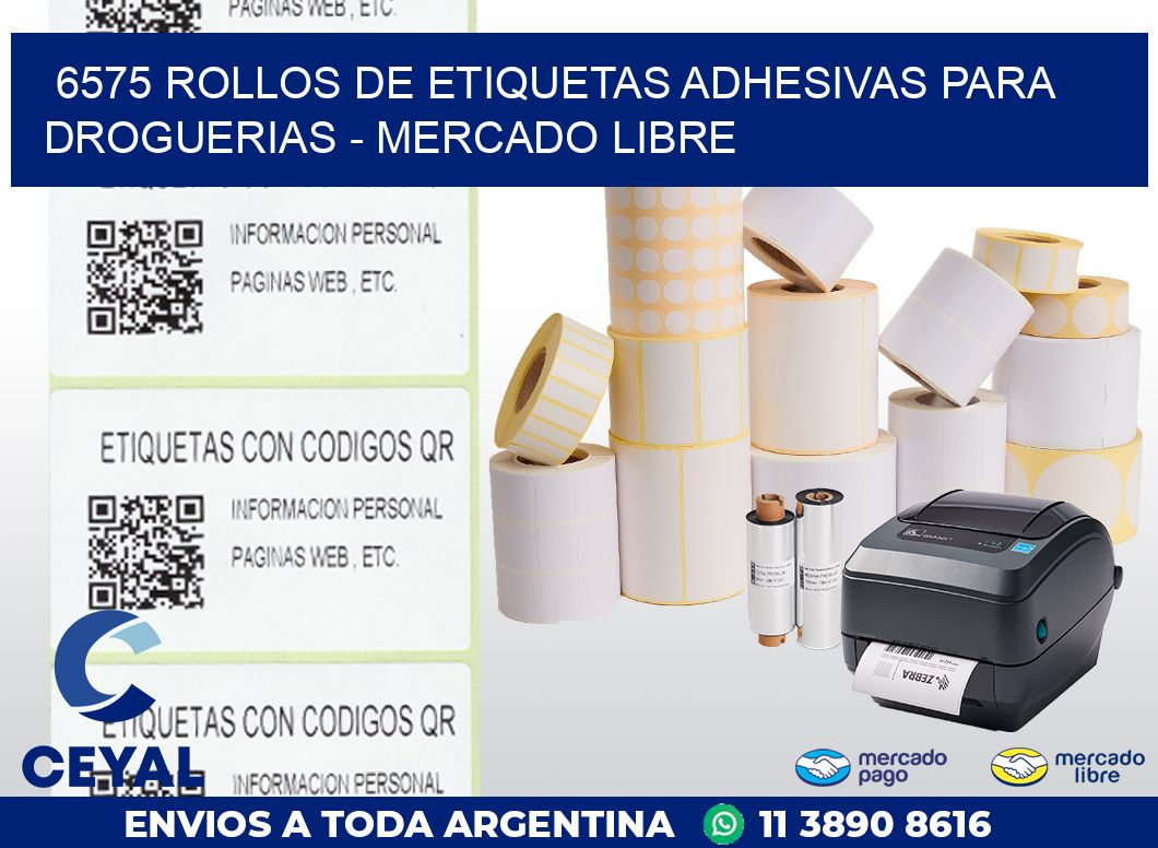 6575 ROLLOS DE ETIQUETAS ADHESIVAS PARA DROGUERIAS – MERCADO LIBRE