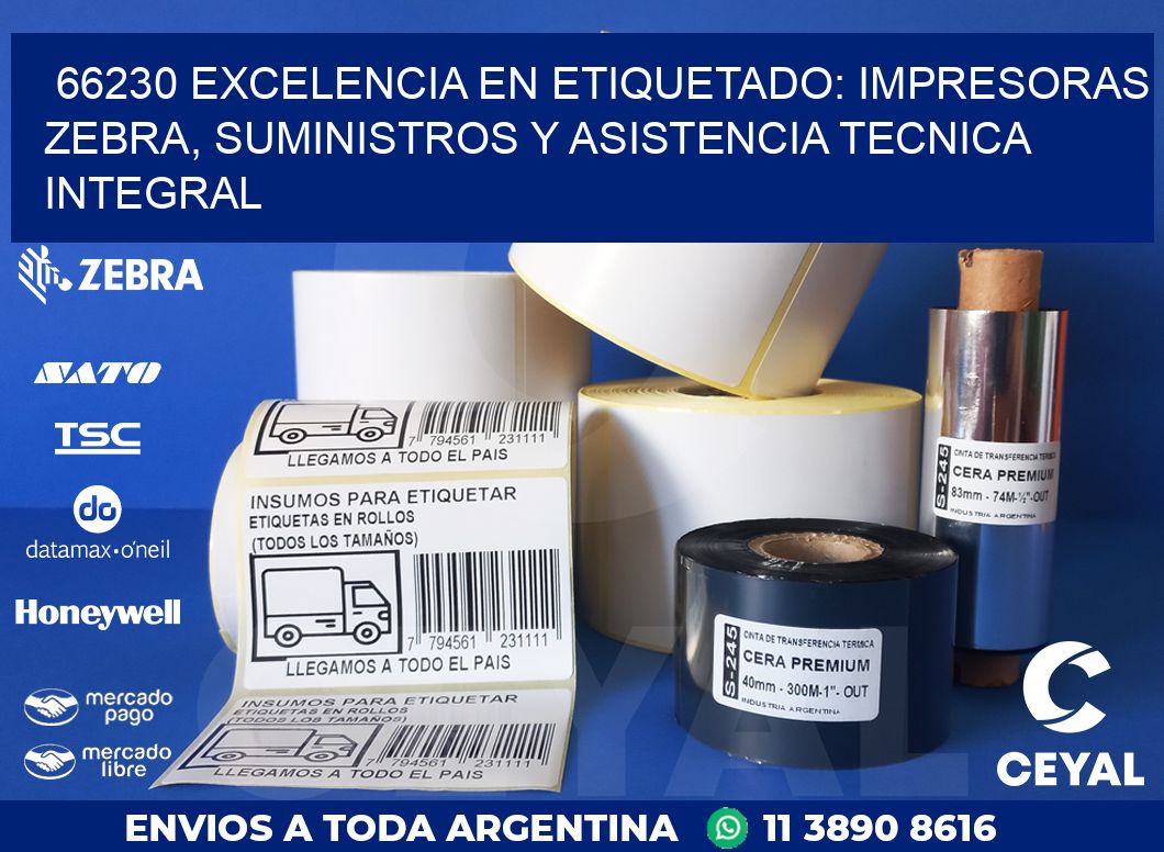66230 EXCELENCIA EN ETIQUETADO: IMPRESORAS ZEBRA, SUMINISTROS Y ASISTENCIA TECNICA INTEGRAL