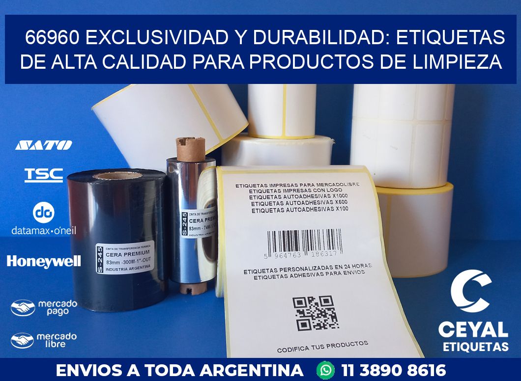 66960 EXCLUSIVIDAD Y DURABILIDAD: ETIQUETAS DE ALTA CALIDAD PARA PRODUCTOS DE LIMPIEZA