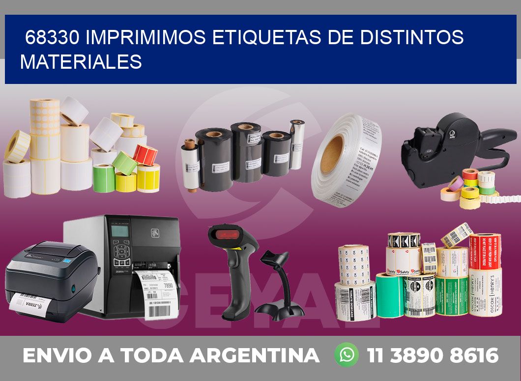 68330 IMPRIMIMOS ETIQUETAS DE DISTINTOS MATERIALES