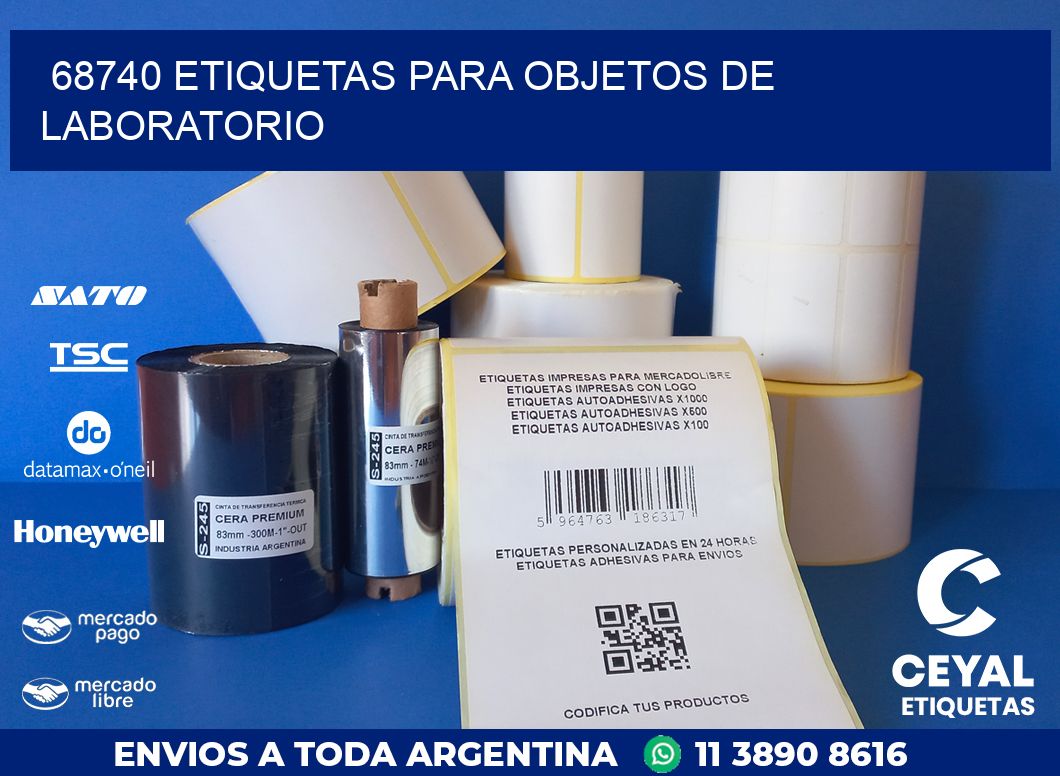 68740 ETIQUETAS PARA OBJETOS DE LABORATORIO