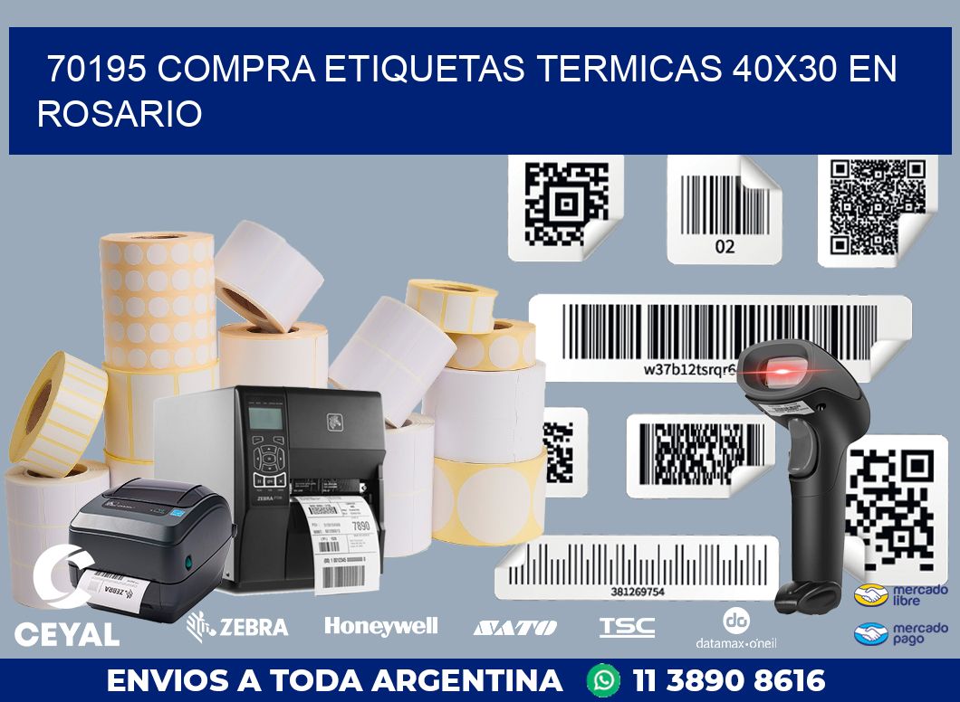 70195 COMPRA ETIQUETAS TERMICAS 40X30 EN ROSARIO