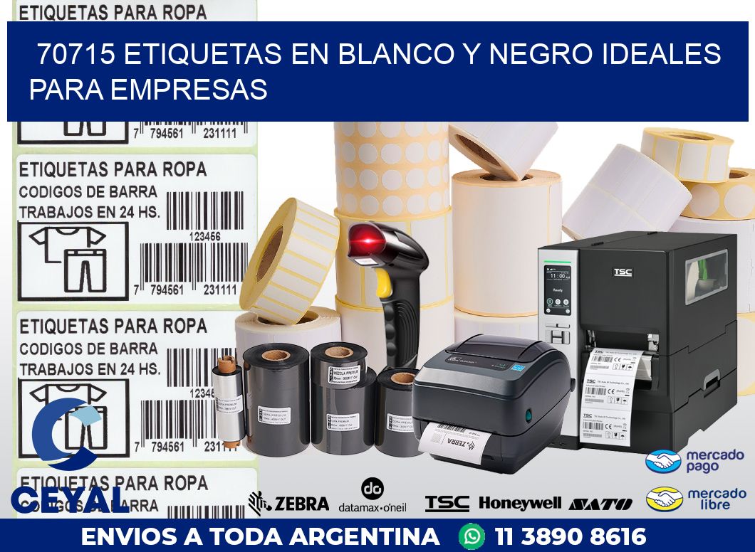 70715 ETIQUETAS EN BLANCO Y NEGRO IDEALES PARA EMPRESAS