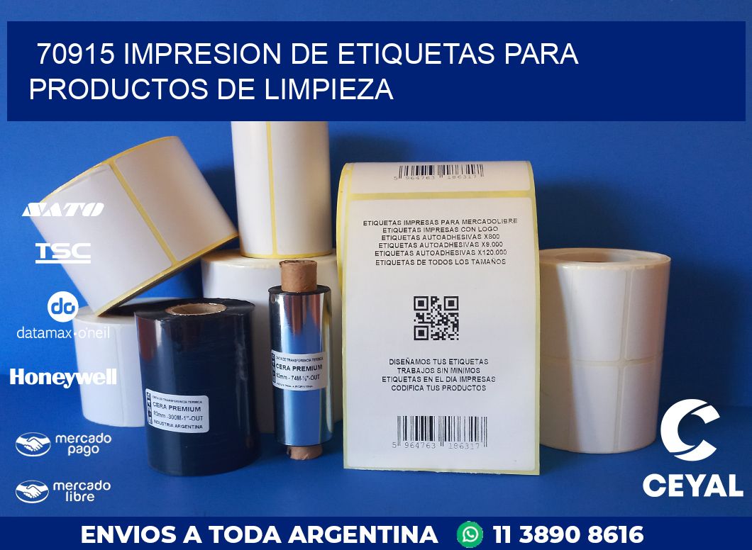 70915 IMPRESION DE ETIQUETAS PARA PRODUCTOS DE LIMPIEZA