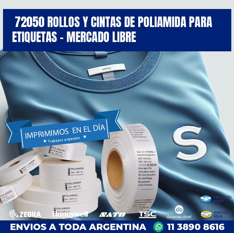 72050 ROLLOS Y CINTAS DE POLIAMIDA PARA ETIQUETAS – MERCADO LIBRE