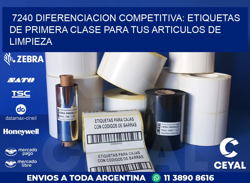 7240 DIFERENCIACION COMPETITIVA: ETIQUETAS DE PRIMERA CLASE PARA TUS ARTICULOS DE LIMPIEZA