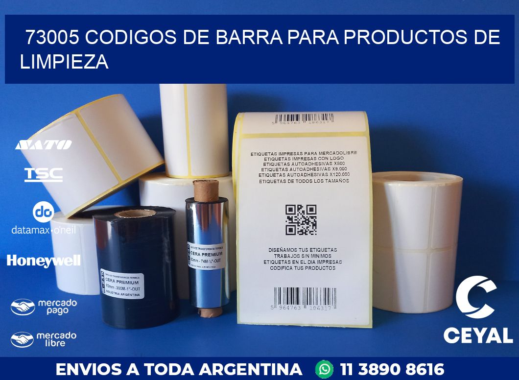 73005 CODIGOS DE BARRA PARA PRODUCTOS DE LIMPIEZA