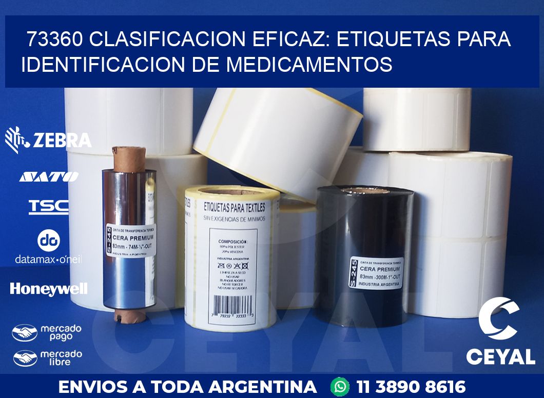 73360 CLASIFICACION EFICAZ: ETIQUETAS PARA IDENTIFICACION DE MEDICAMENTOS