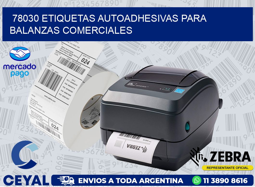 78030 ETIQUETAS AUTOADHESIVAS PARA BALANZAS COMERCIALES