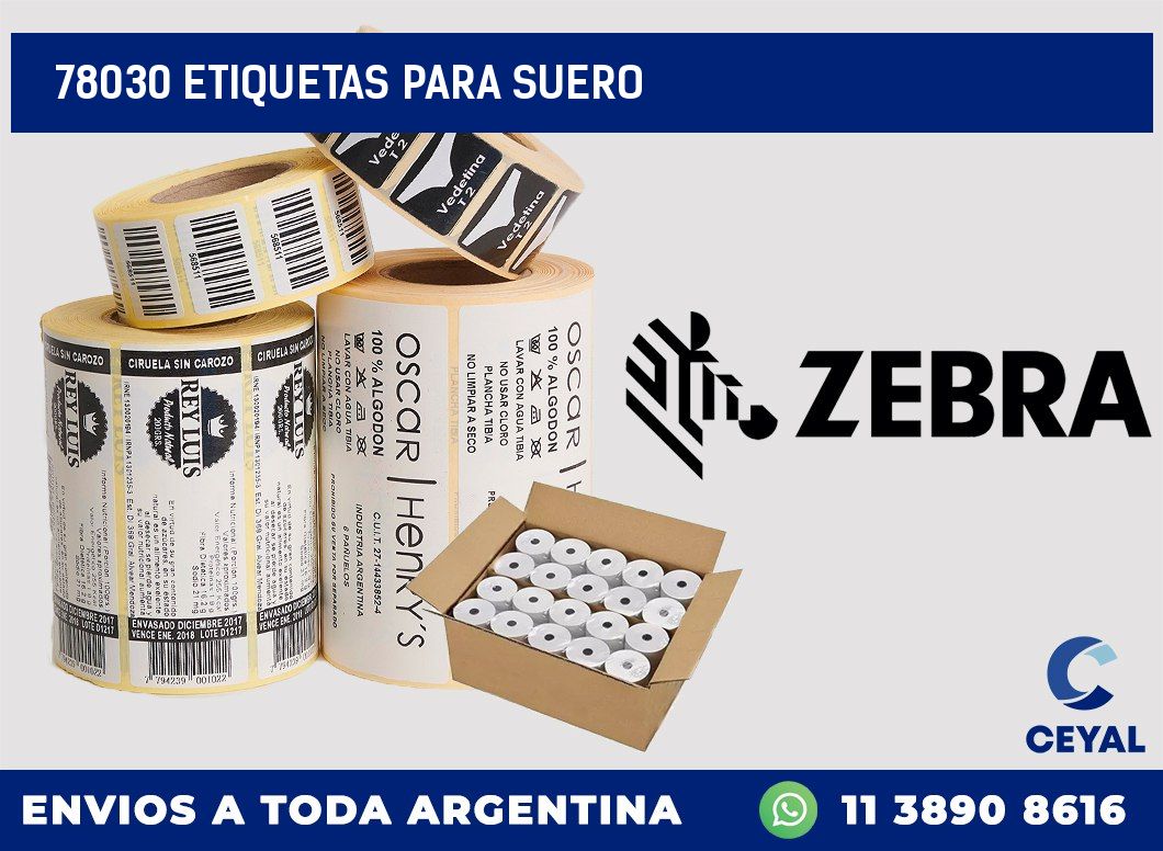 78030 ETIQUETAS PARA SUERO