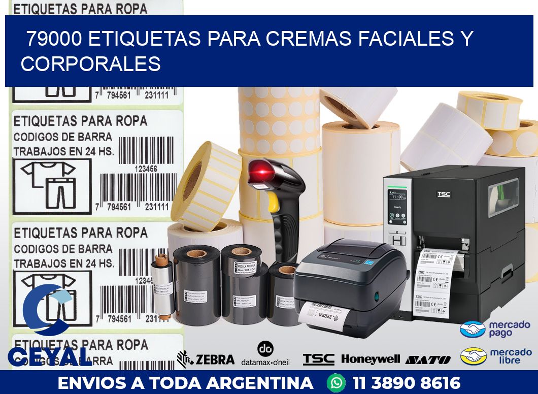 79000 ETIQUETAS PARA CREMAS FACIALES Y CORPORALES