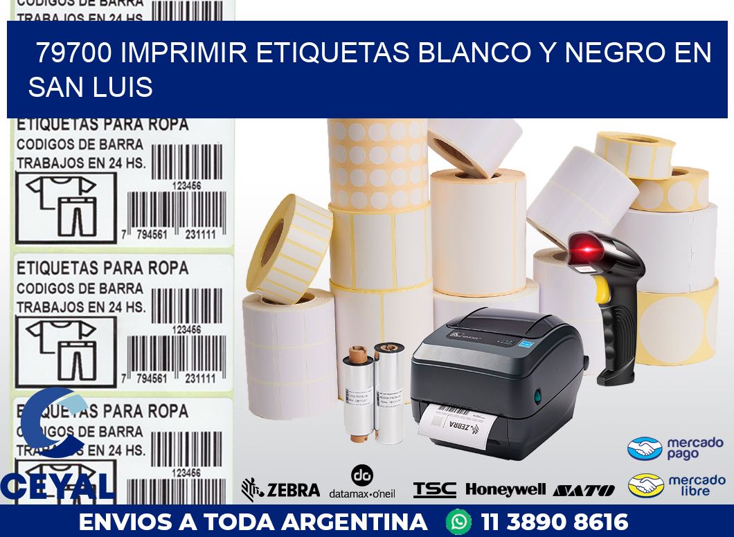 79700 IMPRIMIR ETIQUETAS BLANCO Y NEGRO EN SAN LUIS