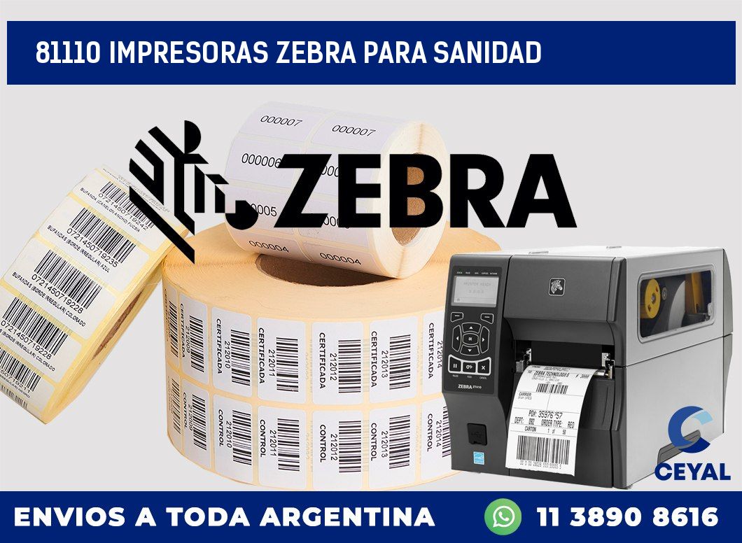 81110 IMPRESORAS ZEBRA PARA SANIDAD