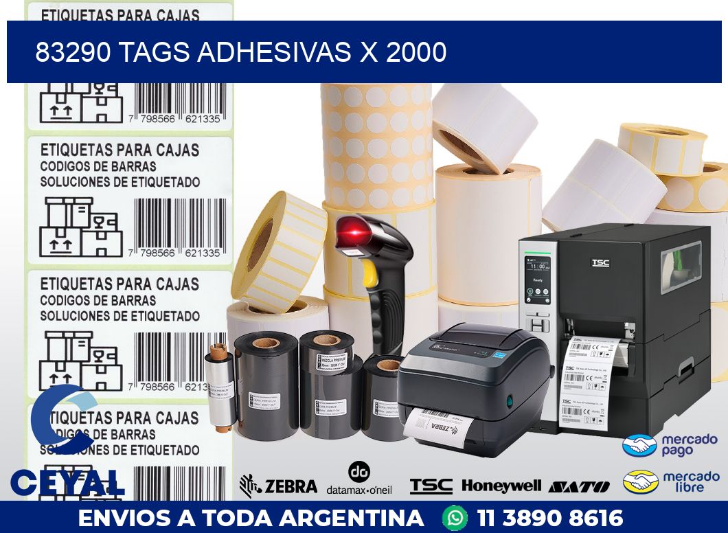 83290 TAGS ADHESIVAS X 2000