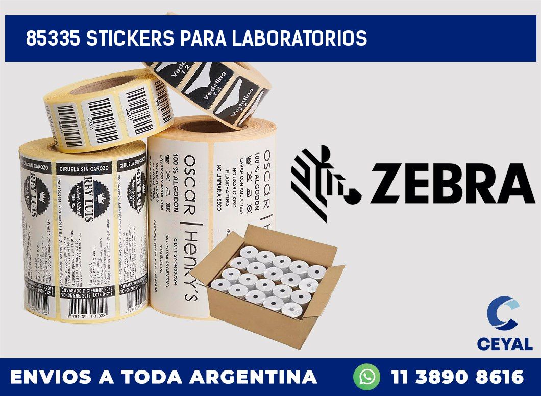 85335 STICKERS PARA LABORATORIOS
