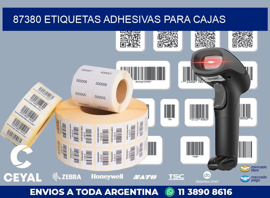 87380 ETIQUETAS ADHESIVAS PARA CAJAS