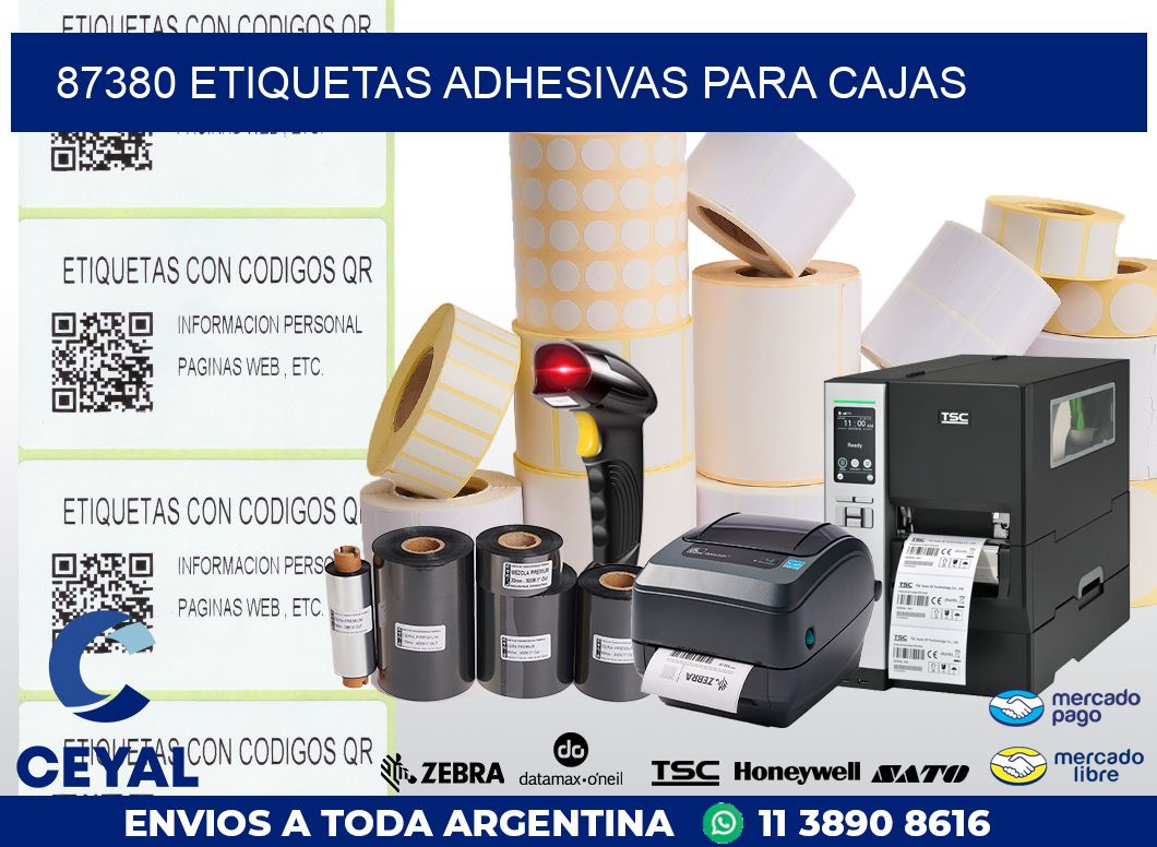 87380 ETIQUETAS ADHESIVAS PARA CAJAS